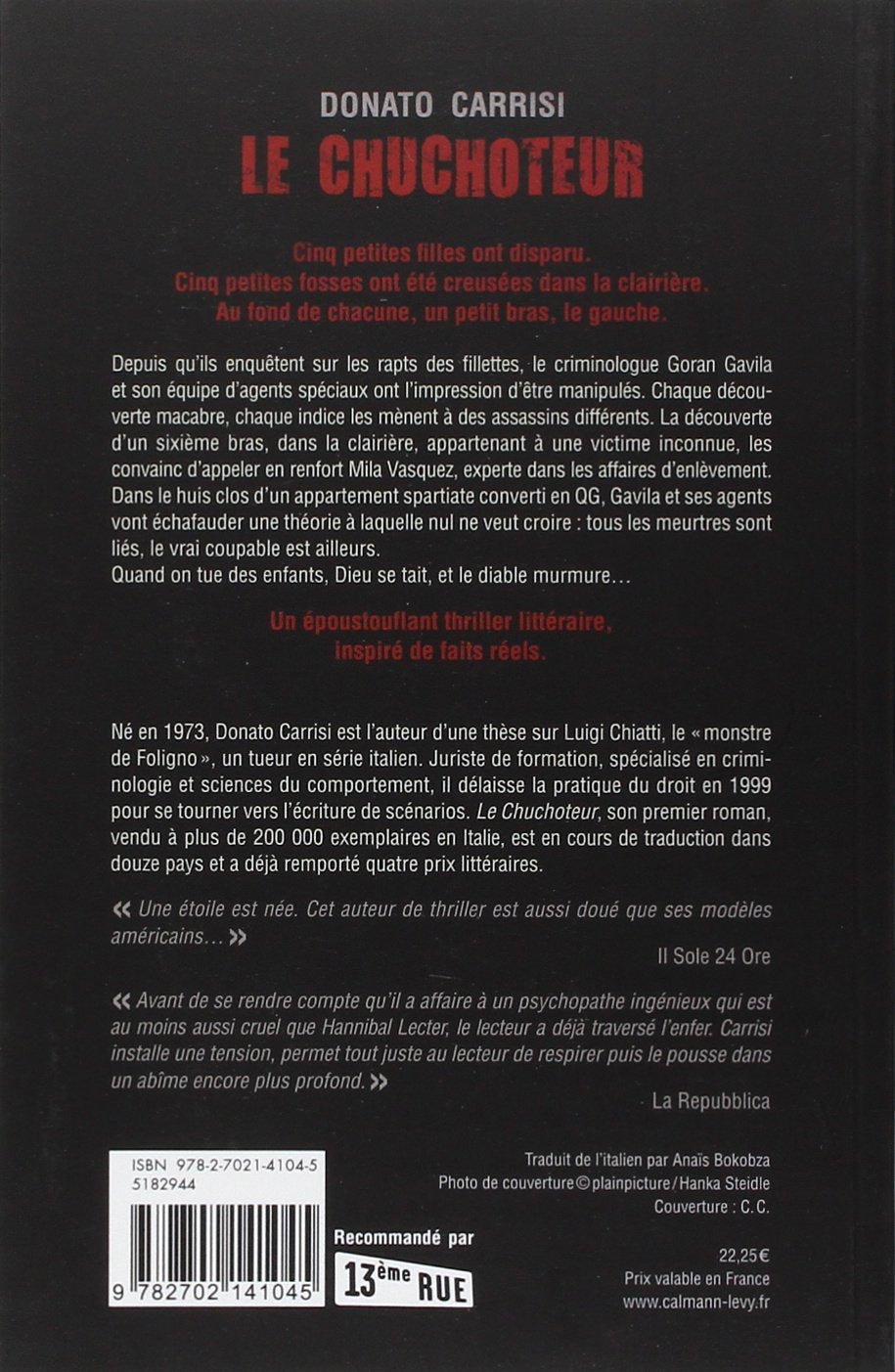 Livre Le chuchoteur - Donato Carrisi (Livre d'occasion) - ISBN 2702141048