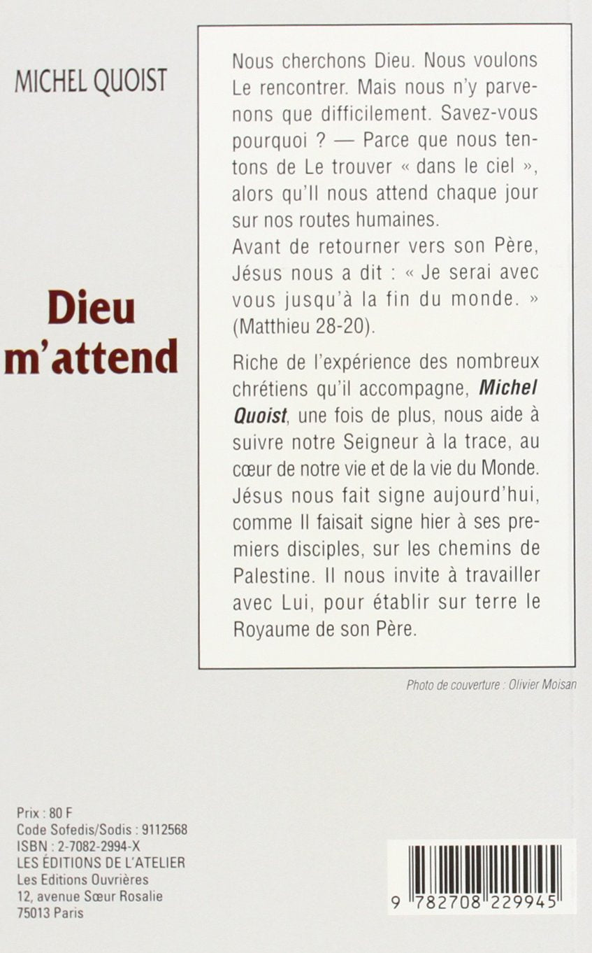 Livre Dieu m'attend - Michel Quoist (Livre d'occasion) - ISBN 270822994X