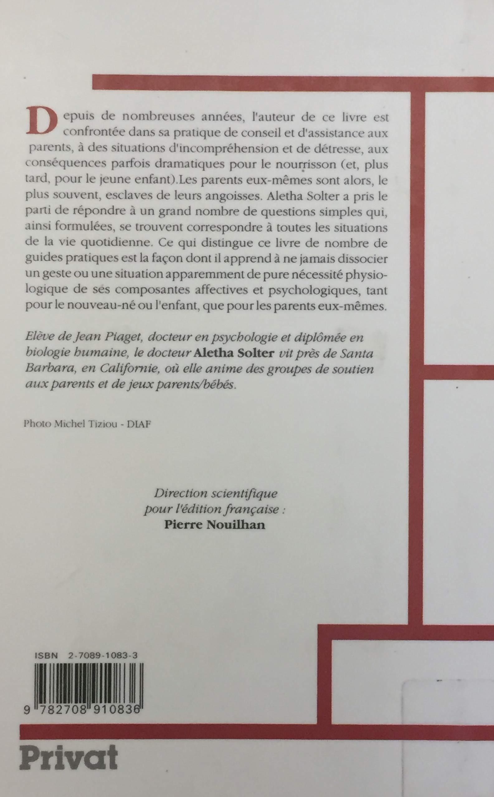 Livre Mon bébé comprend tout - Aletha J. Solter (Livre d'occasion) - ISBN 2708910833