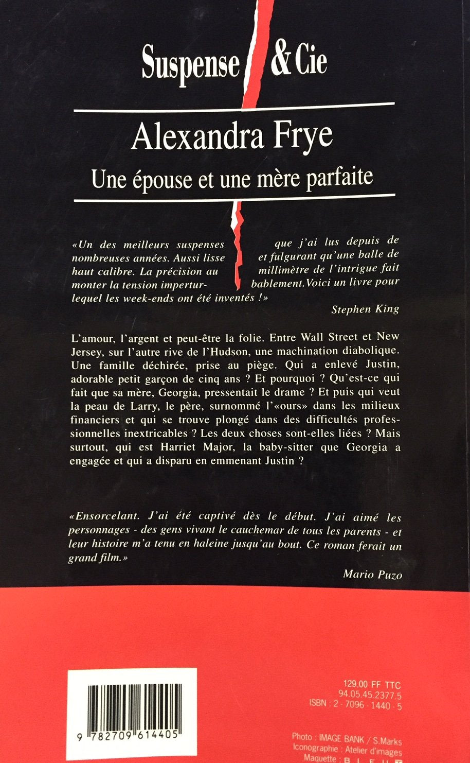 Livre Une épouse et une mère parfaite - Alexandra Frye (Livre d'occasion) - ISBN 2709614405