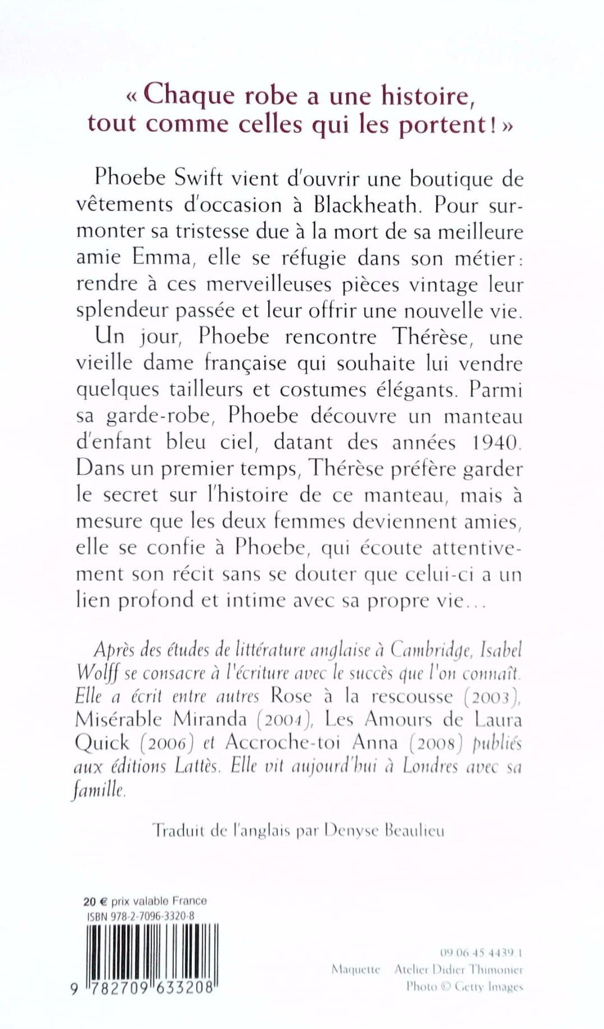 Livre Un amour vintage - Isabel Wolff (Livre d'occasion) - ISBN 2709633205
