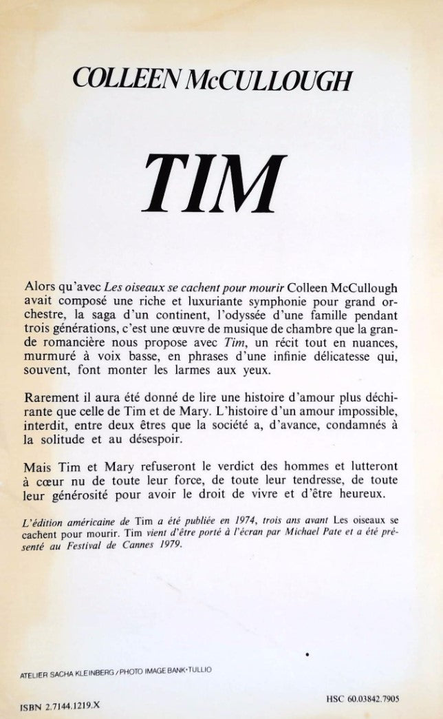 Tim (Colleen McCullough)