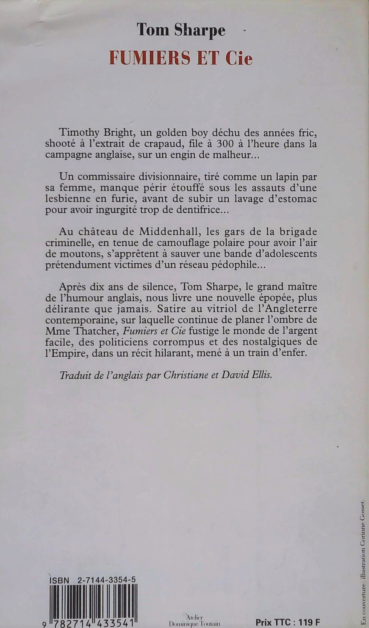 Livre Fumiers et Cie - Tom Sharpe (Livre d'occasion) - ISBN 2714433545