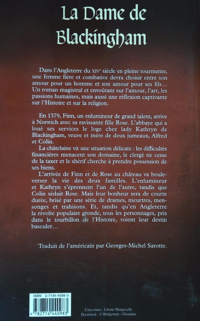Livre La dame de Blackingham - Brenda Vantrease (Livre d'occasion) - ISBN 2714440983