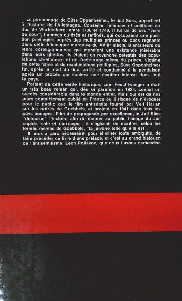 Livre Le juif Süss - Lion Feuchtwanger (Livre d'occasion) - ISBN 2715801645