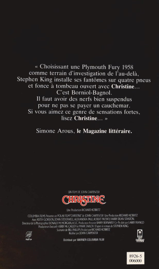 Christine : Comment tuer ce qui n'est pas vivant? (Stephen King)