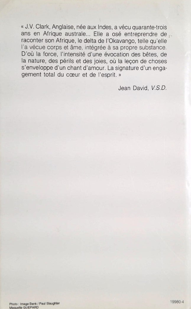 Livre La vie sauvage, mémoires d'Afrique - June Vendall Clark (Livre d'occasion) - ISBN 2724267036