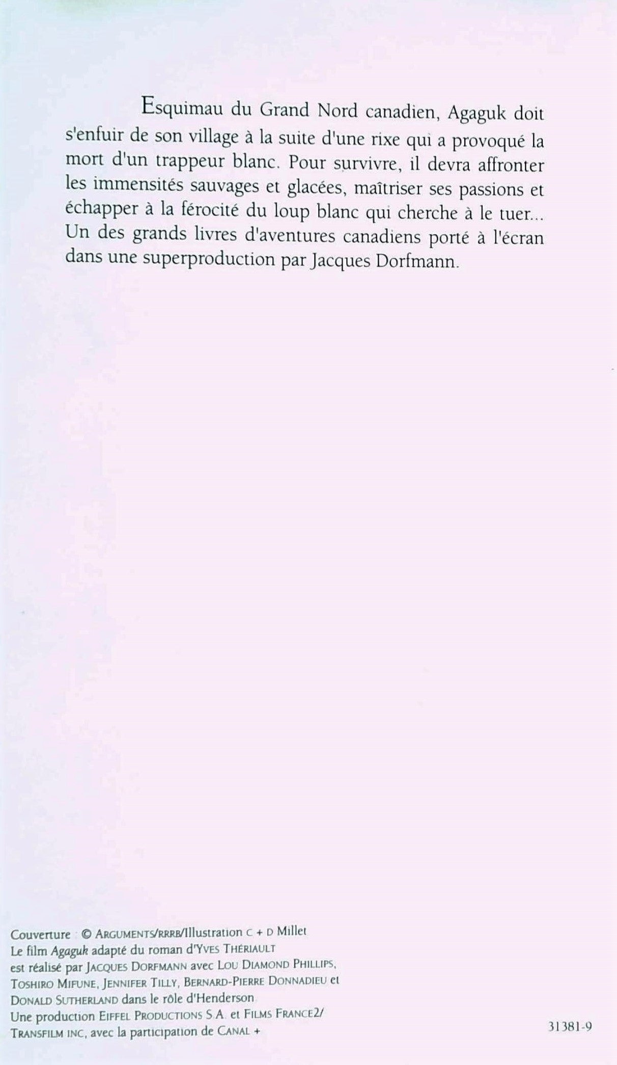Livre Agaguk - Yves Thériault (Livre d'occasion) - ISBN 2724272412