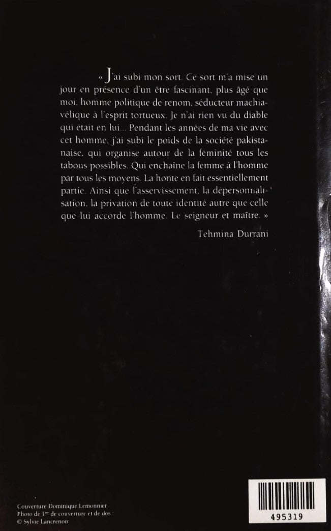 Livre Mon seigneur & maître - Tehmina Durrani (Livre d'occasion) - ISBN 2724283732