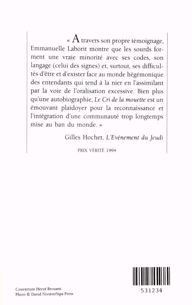 Livre Le cri de la mouette - Emmanuelle Laborit (Livre d'occasion) - ISBN 2724284542