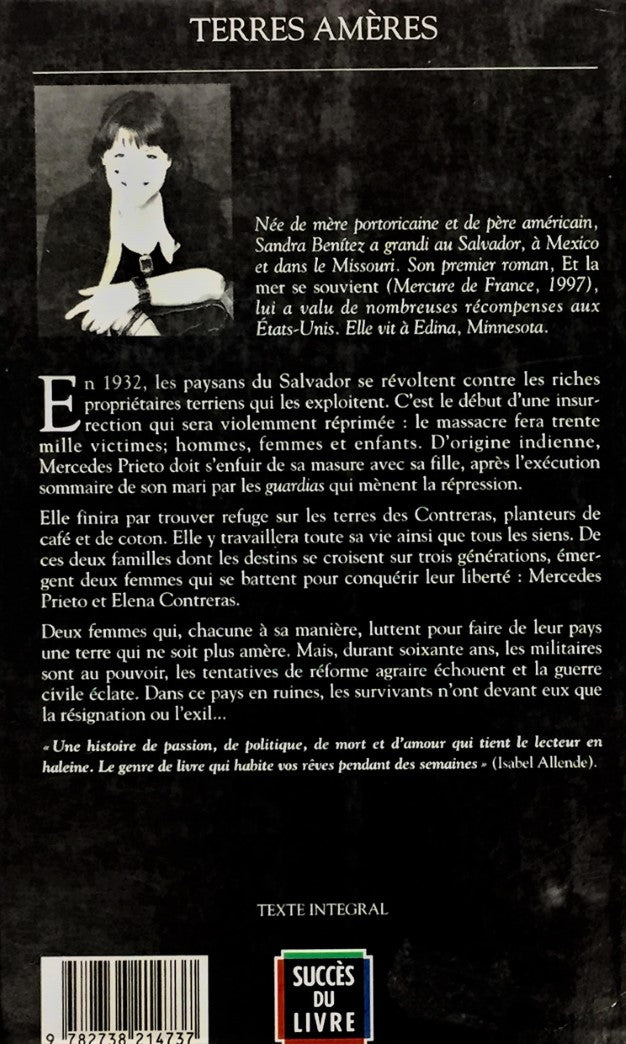 Livre Terres amères - Sandra Benitez (Livre d'occasion) - ISBN 2738214738