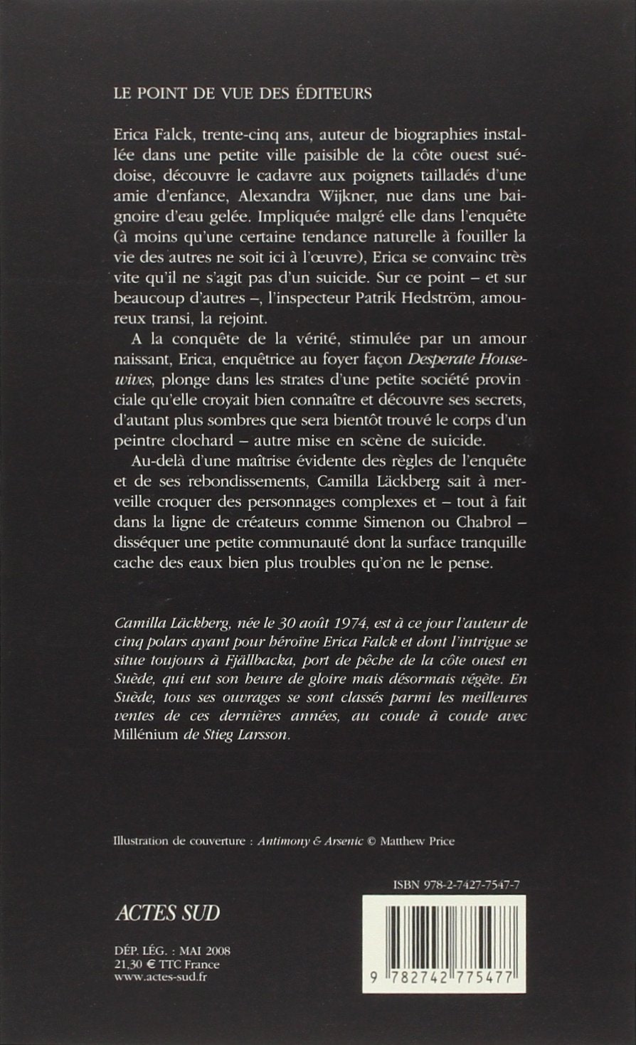 Livre La princesse des glaces - Camilla Läckberg (Livre d'occasion) - ISBN 2742775471