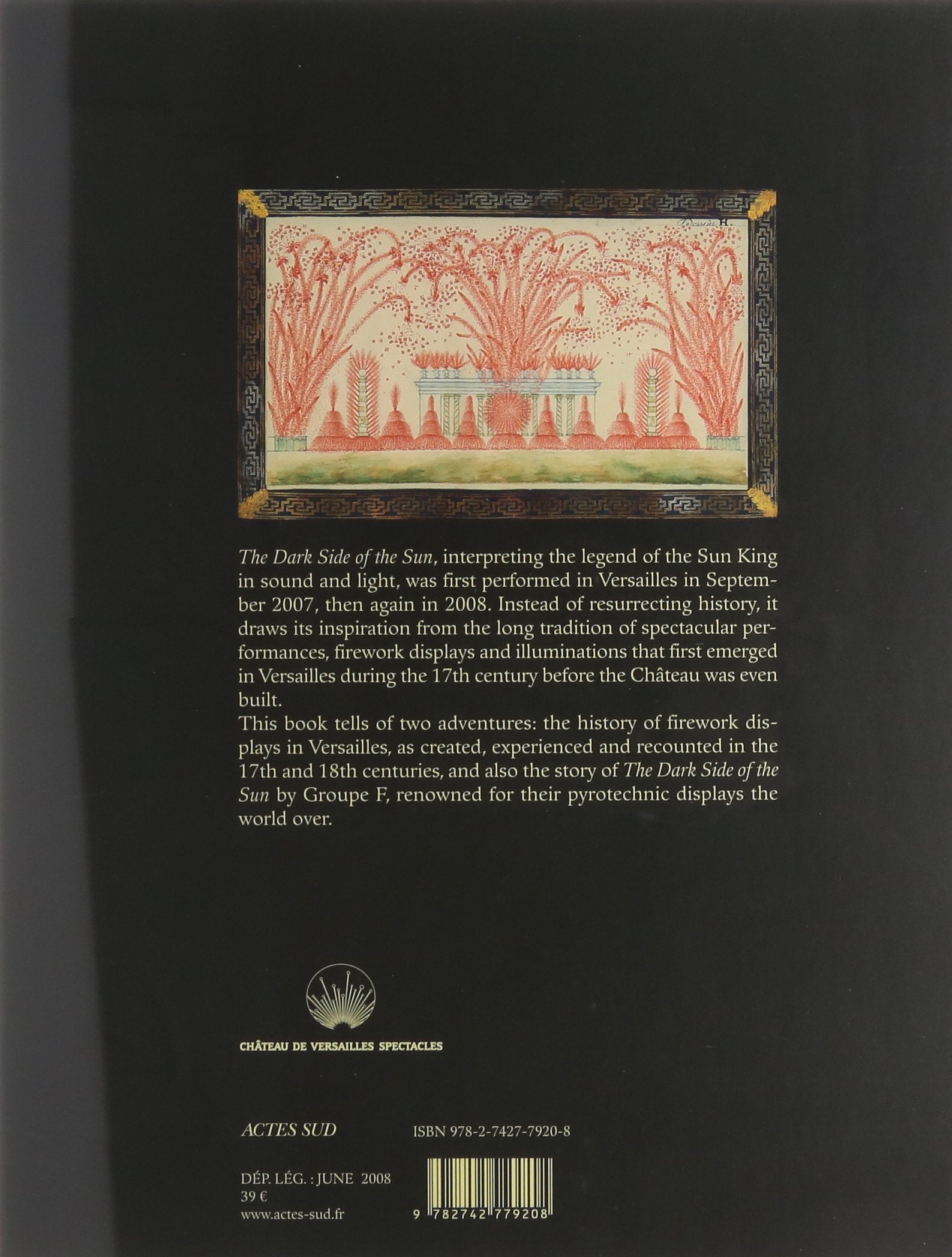 Livre Royal Firework Display at Versailles : The Dark Side of the Sun - Raphael Masson (Livre d'o...