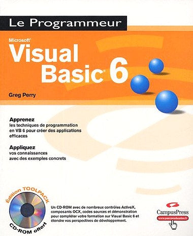 Livre Le programmeur : Microsoft Visual Basic 6 - Perry Greg (Livre d'occasion) - ISBN 2744017957