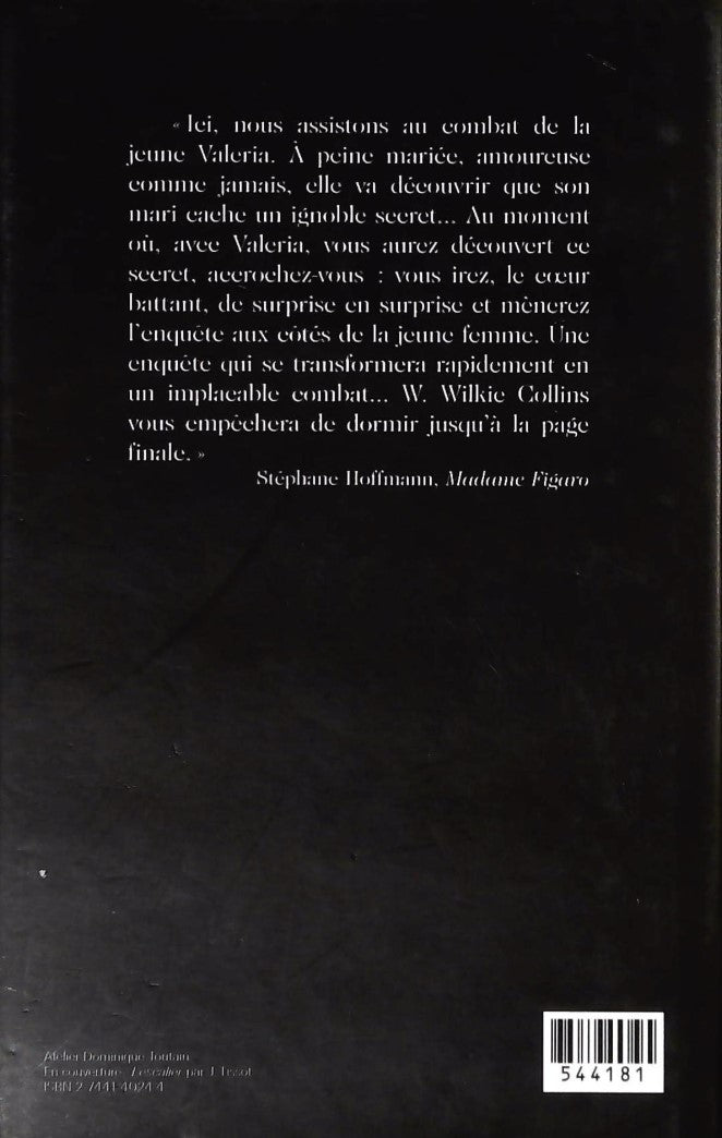 Livre Seule contre la loi - W. Wilkie Collins (Livre d'occasion) - ISBN 2744140244