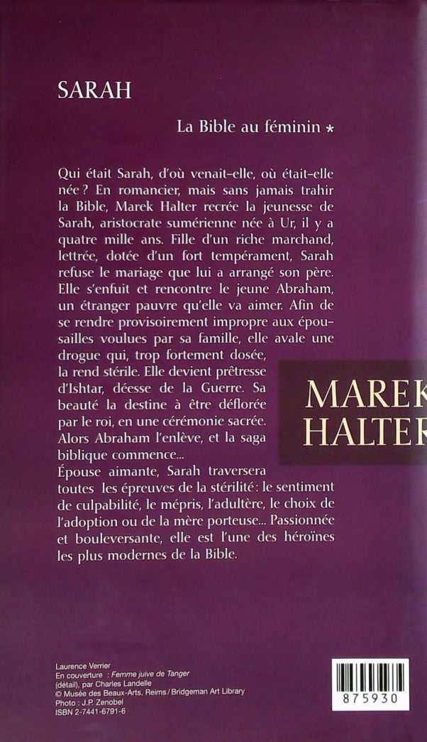 La bible au féminin # 2 : Sarah (Marek Halter)