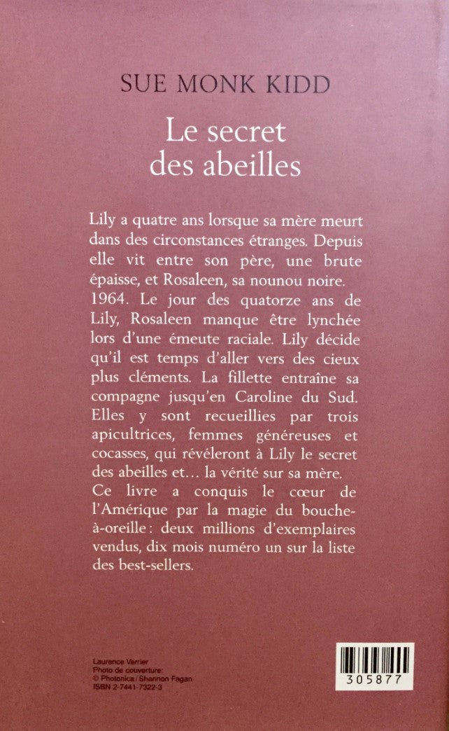 Livre Le secret des abeilles - Sue Monk Kidd (Livre d'occasion) - ISBN 2744173223