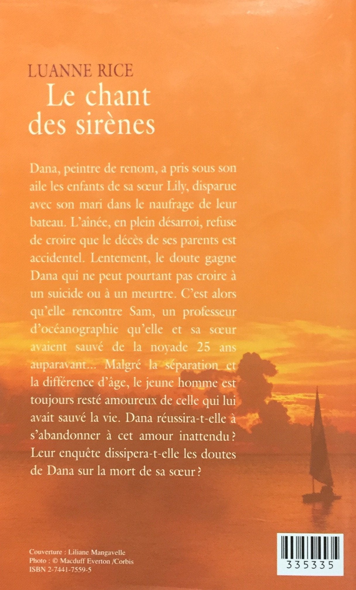 Livre Le chant des sirènes - Luanne Rice (Livre d'occasion) - ISBN 2744175595
