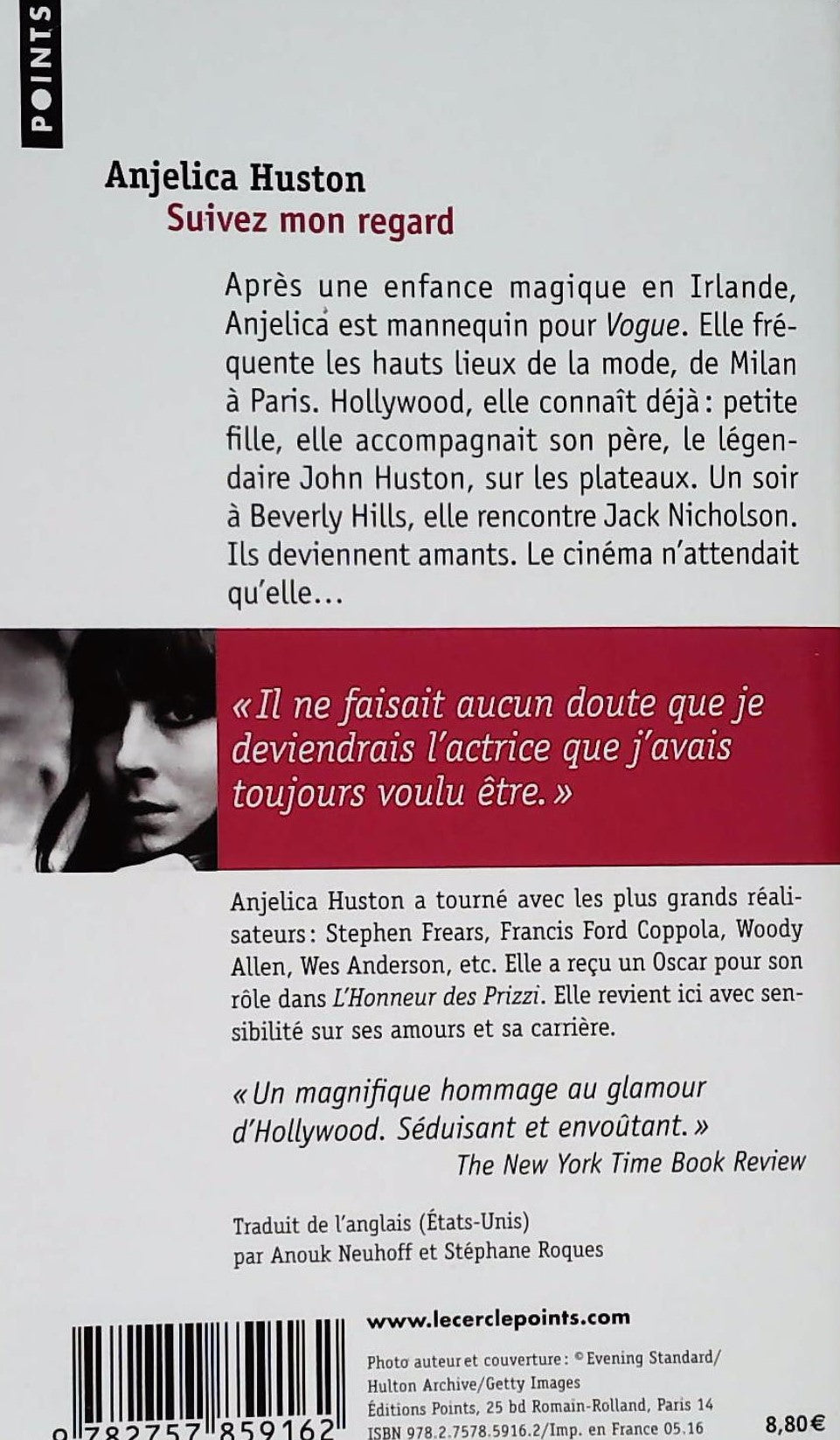 Livre Suivez mon regards - Anjelica Huston (Livre d'occasion) - ISBN 2757859161