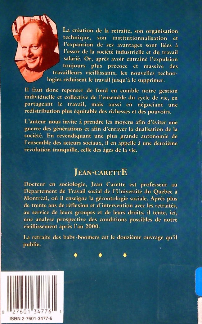 Livre La retraite des baby-boomers - Jean Carette (Livre d'occasion) - ISBN 2760134776