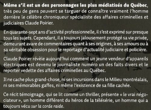 Livre Claude Poirier : sur la corde raide (Claude Poirier, Bernard Tétrault) (Livre d'occasion)...