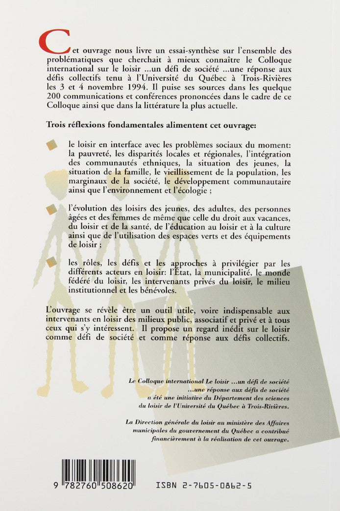 Livre Le loisir ...un défi de société ...une réponse aux défis collectifs - Pierre Gagnon (Livre ...