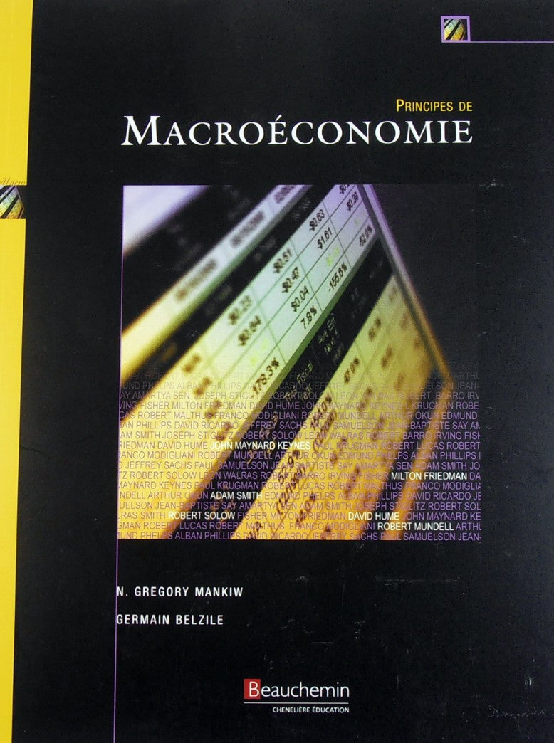 Livre Principes de Macroéconomie (Livre d'occasion) - ISBN 2761619692