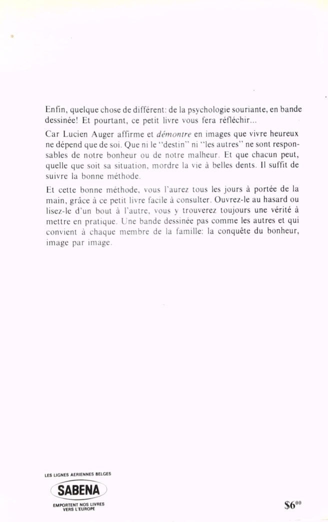 Penser heureux : La conquête du bonheur, image par image (Lucien Auger)
