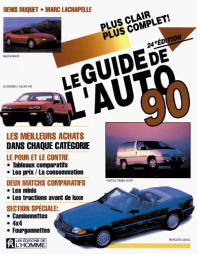 Livre Le Guide de l'Auto 1990 (Denis Duquet, Marc Lachapelle) (Livre d'occasion) - ISBN 2761908546