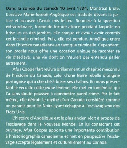 La pendaison d'Angélique (Afua Cooper)