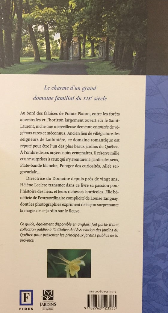 Livre Domaine Joly-De Lotbinière - Hélène Leclerc (Livre d'occasion) - ISBN 2762123550