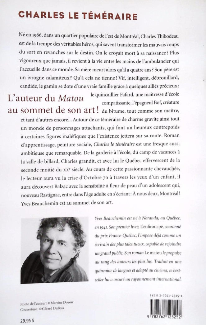 Livre Un temps de chien - Yves Beauchemin (Livre d'occasion) - ISBN 2762125251