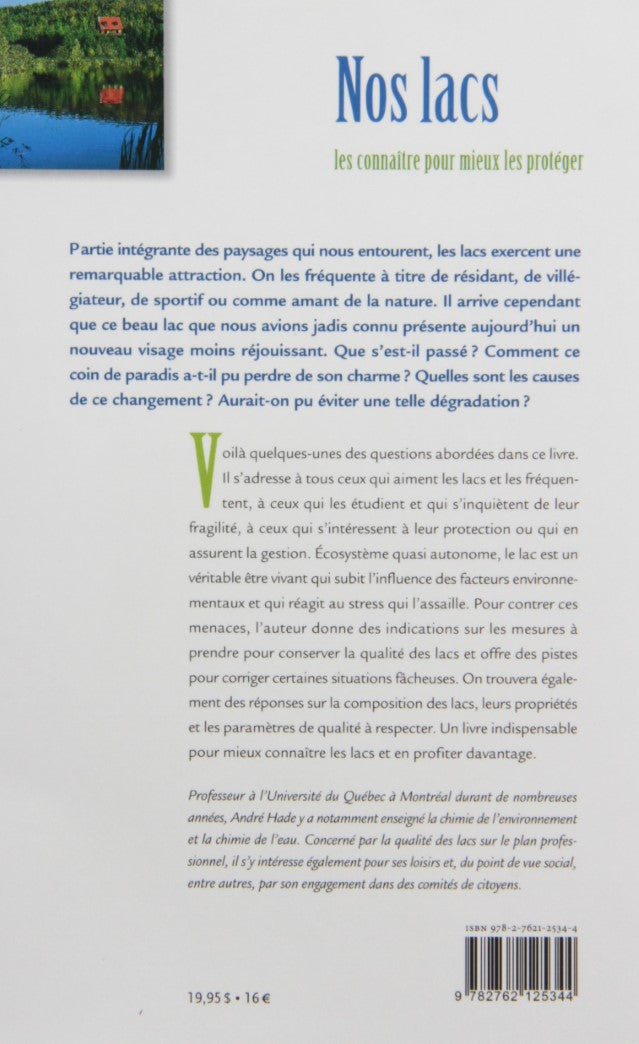 Livre Nos lacs : Les connaître pour mieux les protéger - André Hade (Livre d'occasion) - ISBN 276...