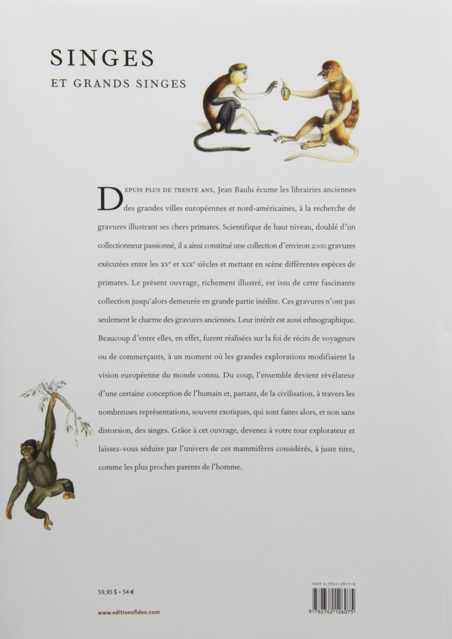 Livre Singes et grands singes - Jean Baulu (Livre neuf) - ISBN 276212607X