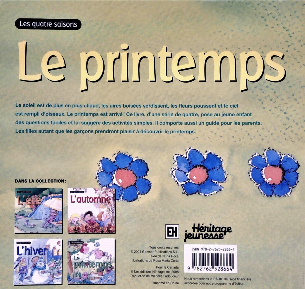 Livre Le printemps (Livre d'occasion) - ISBN 2762528666