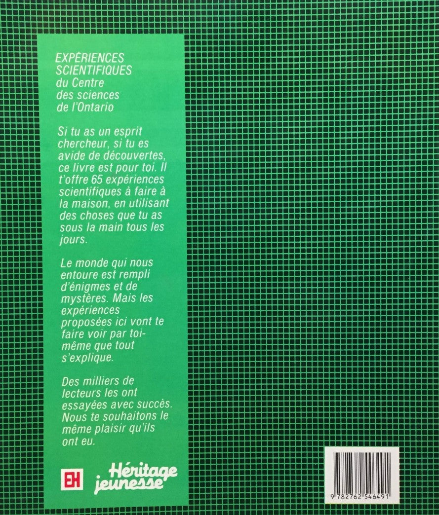 Livre Expériences scientifiques du Centre des sciences de l'Ontario (Livre d'occasion) - ISBN 276...