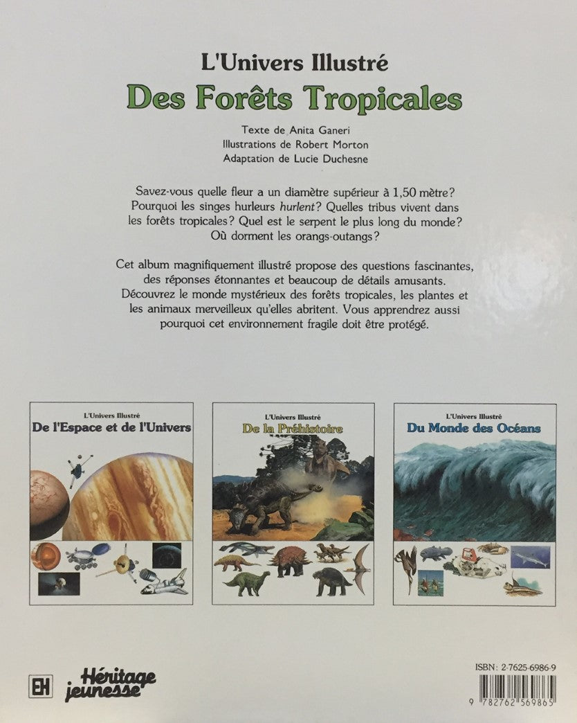 Livre Des forêt tropicales - Anita Ganeri (Livre d'occasion) - ISBN 2762569869