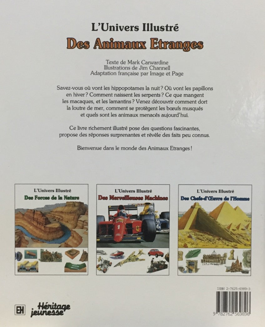 Livre Des animaux étranges (Livre d'occasion) - ISBN 2762569893