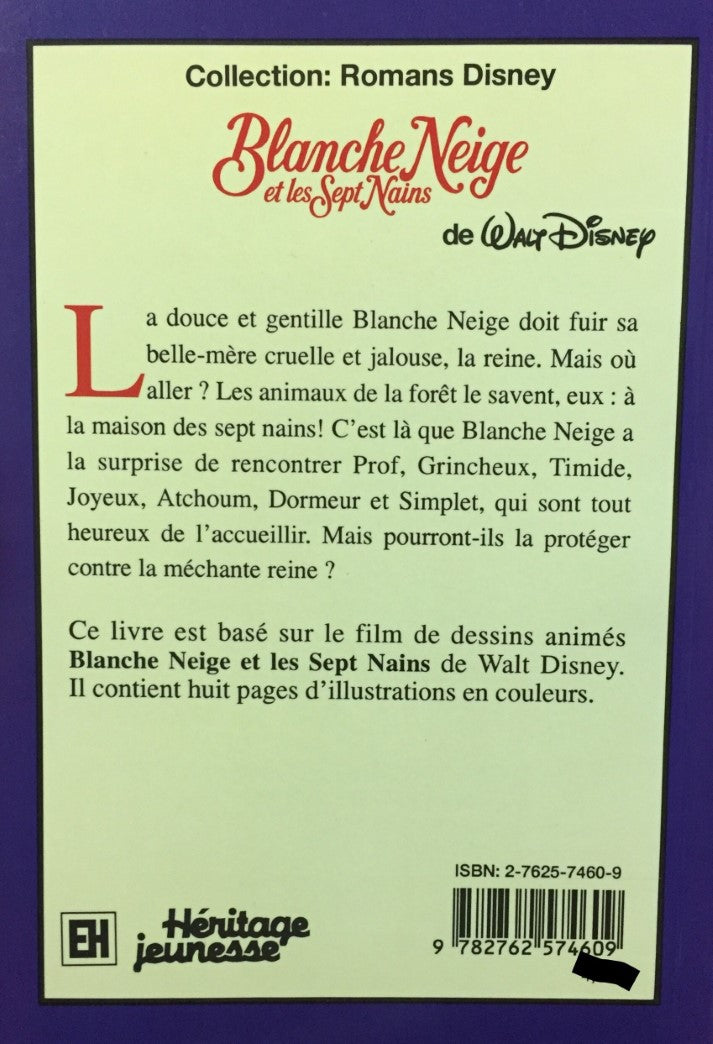 Livre Blanche Neige et les Sept Nains - Walt Disney (Livre d'occasion) - ISBN 2762574609
