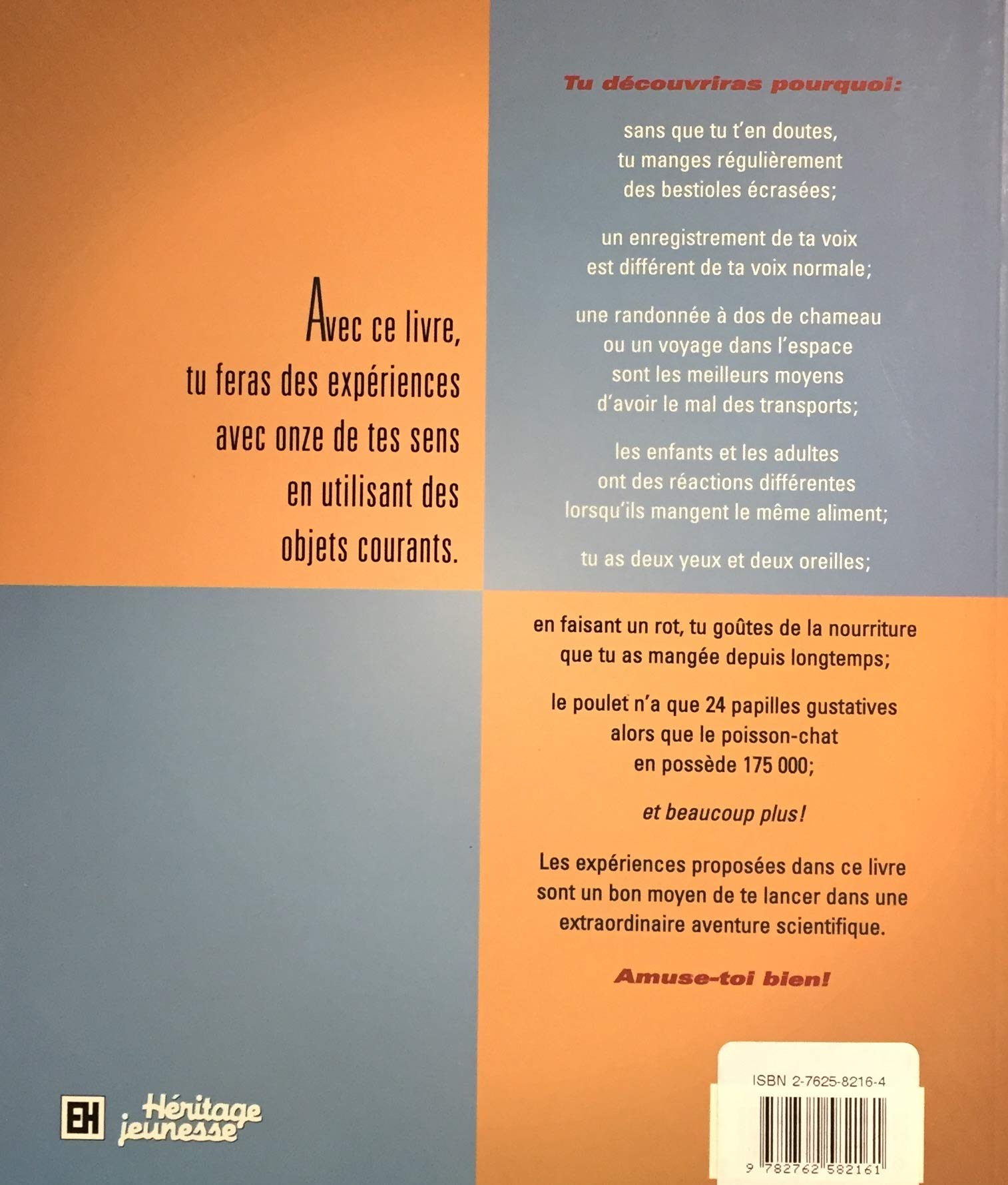Livre À la découverte de tes sens - Collectif (Livre d'occasion) - ISBN 2762582164