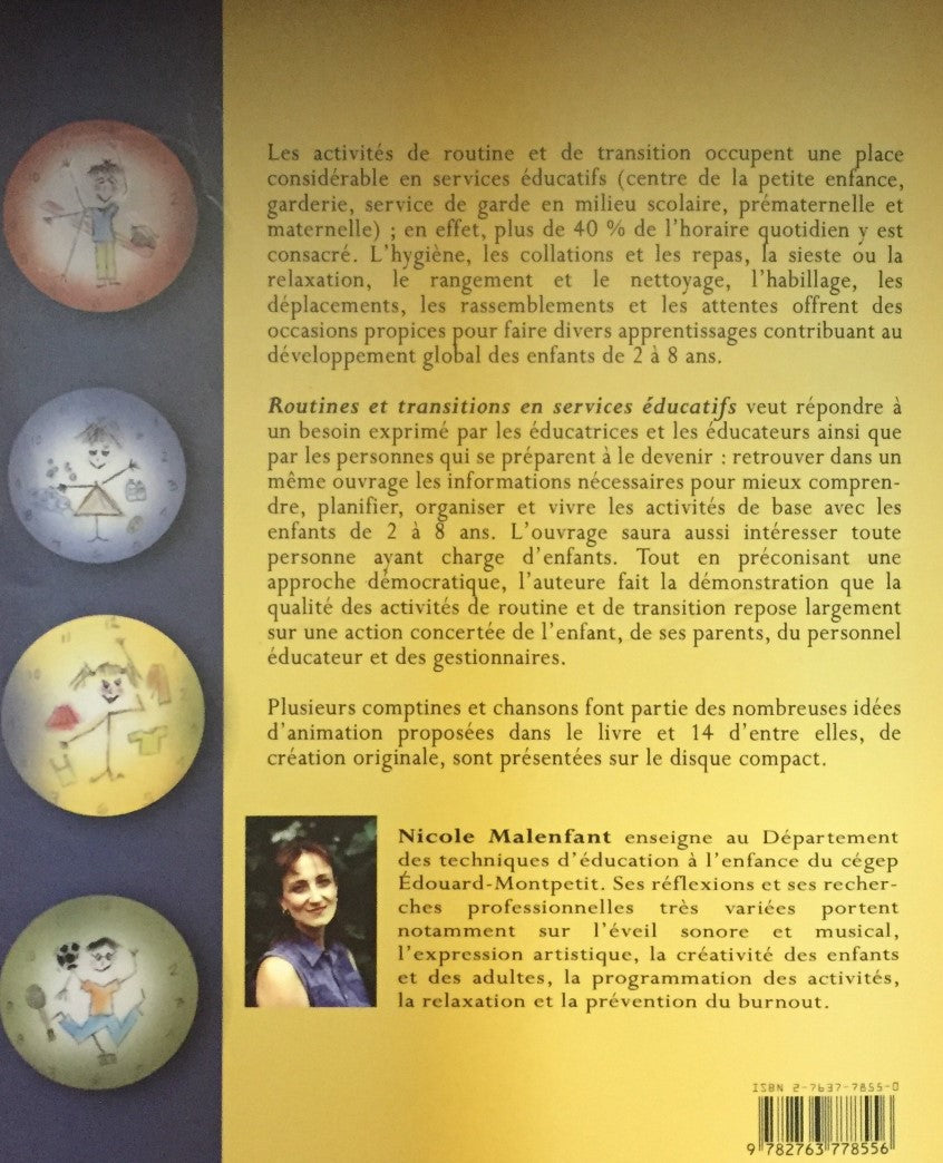 Livre Routines et transitions en services educatifs: CPE, garderie, SCMS, prematernelle et matern...