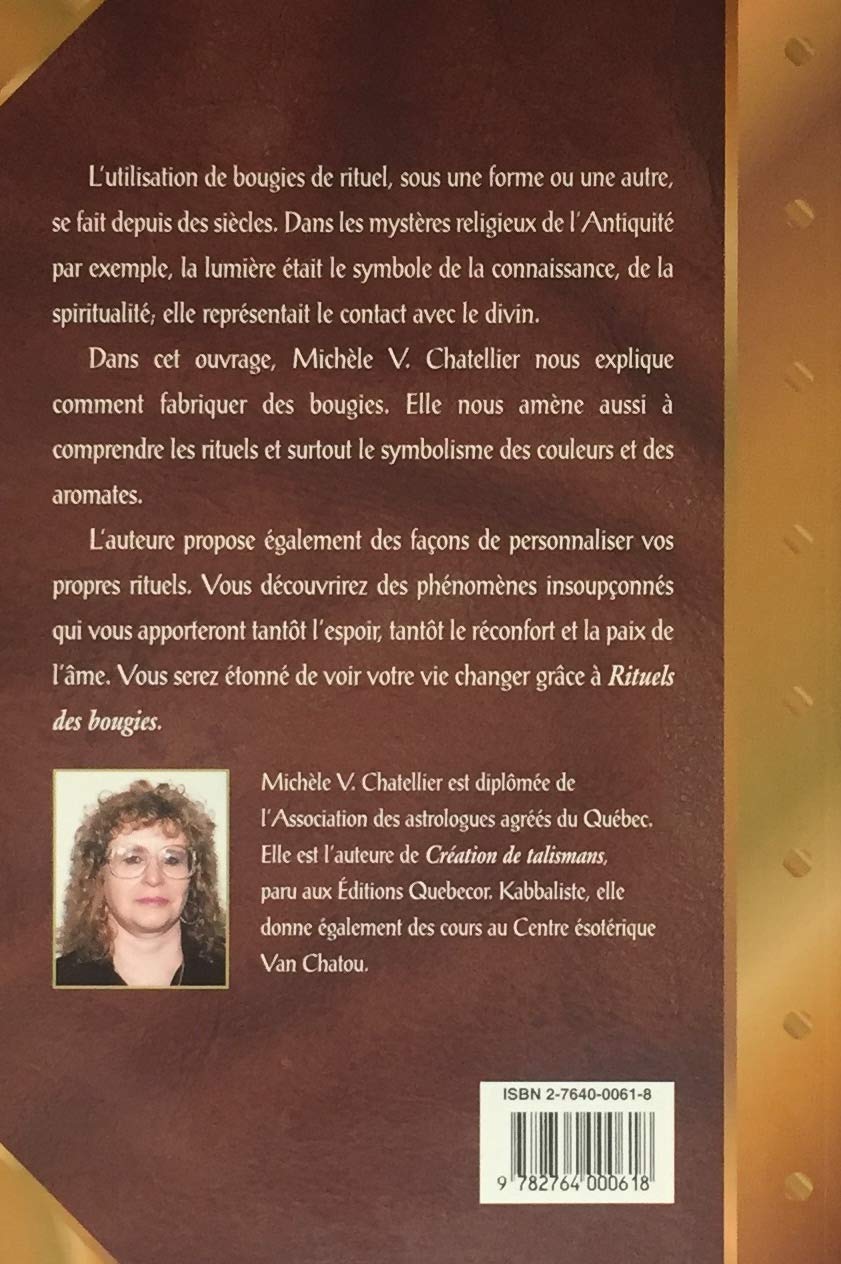 Livre Rituel des bougies - Michèle V. Chatellier (Livre d'occasion) - ISBN 2764000618