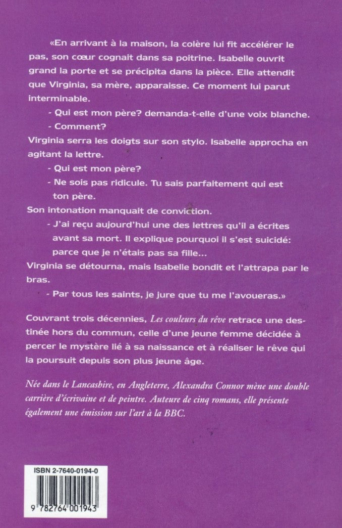 Livre Les couleurs du rêve - Alexandre Connor (Livre d'occasion) - ISBN 2764001940