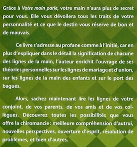 Livre Votre main parle - René Brunin (Livre neuf) - ISBN 2764012365