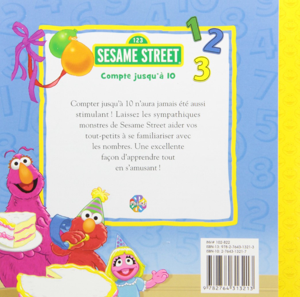Livre 123 Sesame Street : Compte jusqu'à 10 (Collectif) (Livre neuf) - ISBN 2764313217