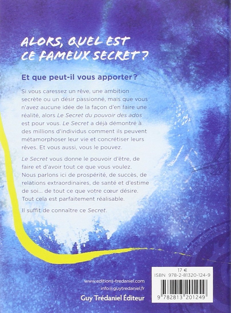 Livre Le secret du pouvoir des ados - Paul Harrington (Livre neuf) - ISBN 2813201243