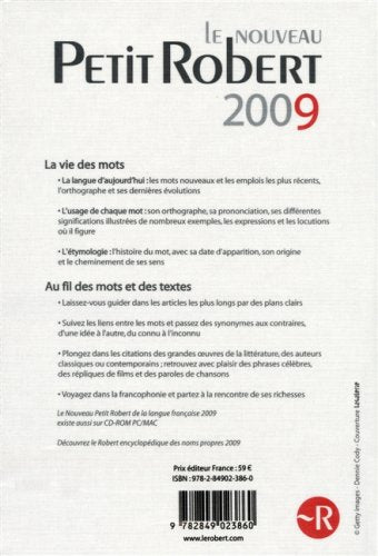 Livre Le nouveau Petit Robert 2009 - Collectif (Livre d'occasion) - ISBN 2849023868