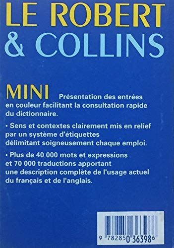 Livre Le Robert & Collins Mini : Dictionnaire français-anglais anglais-français - Collectif (Livr...