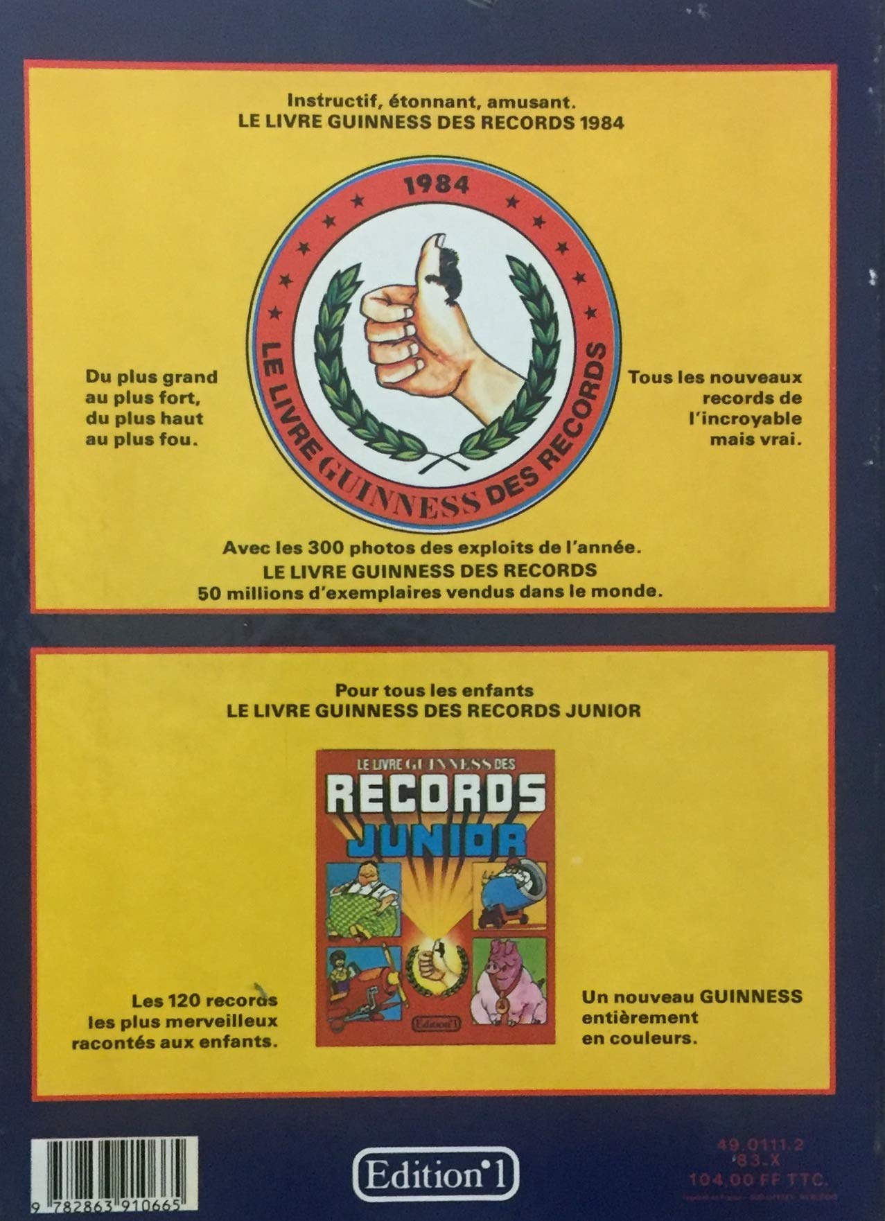 Livre Le livre guinness des records 1984 (Livre d'occasion) - ISBN 2863910663