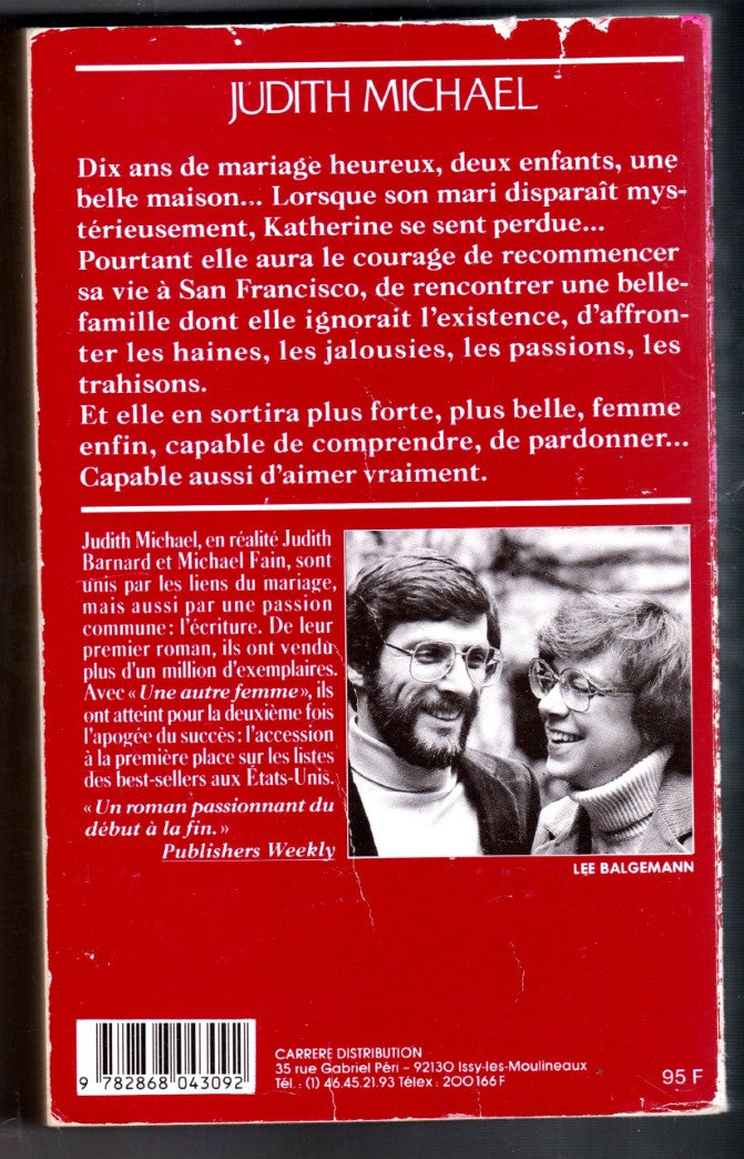 Livre Une autre femme (Judith Michael, Chalmin Carrère-Christian) (Livre d'occasion) - ISBN...